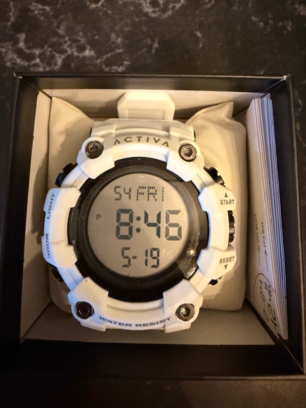 Ativa White and Black Digital Sport Watch - Rugged Outdoor Style